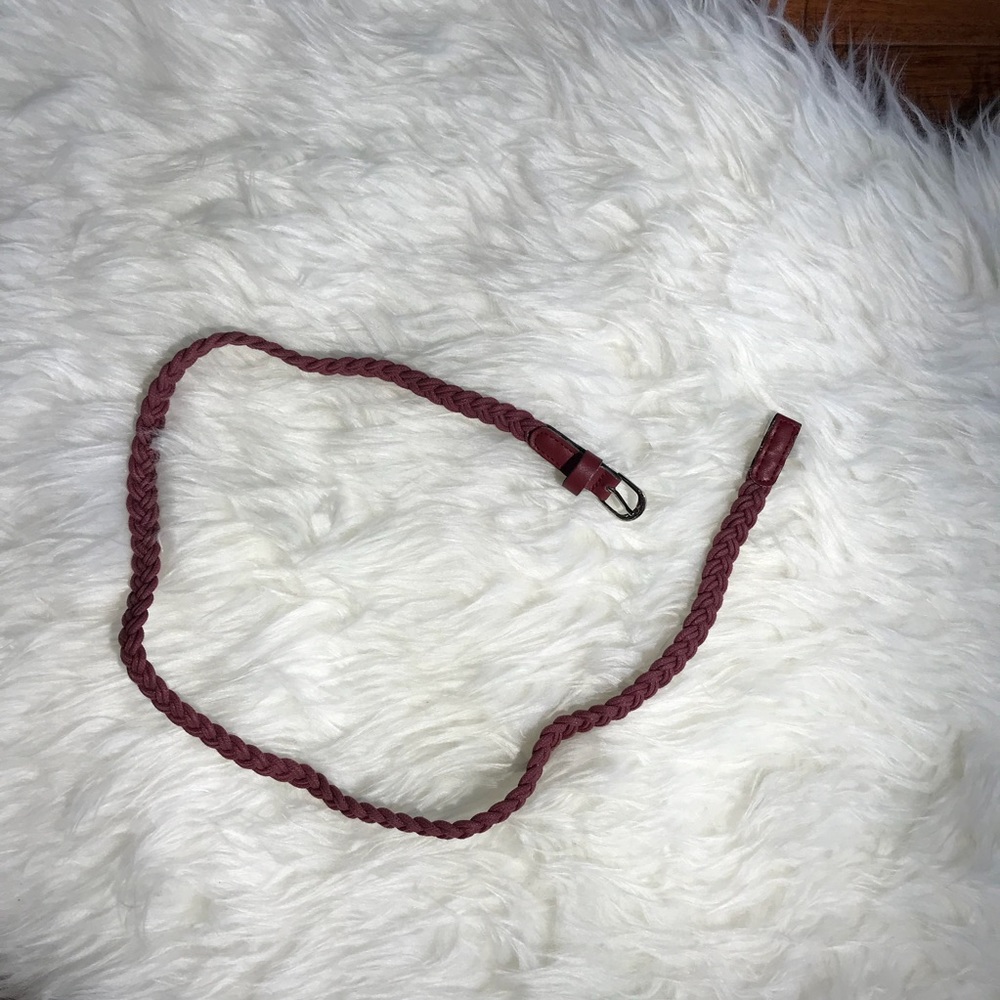Woven Dark Red Belt Size Medium